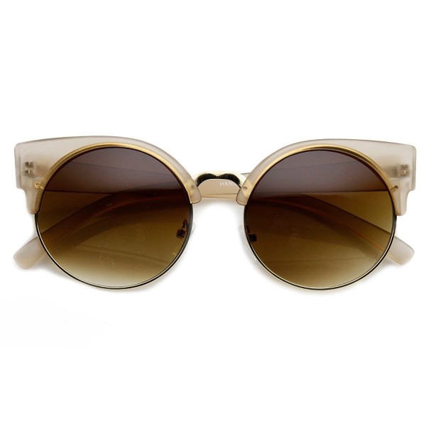 zeroUV Circle Semi Rimless Cateye Sunglasses