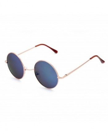 QingFan Vintage Aviator Mirrored Sunglasses