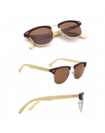 TIJN Semi Rimless Wayfarer Clubmaster Sunglasses