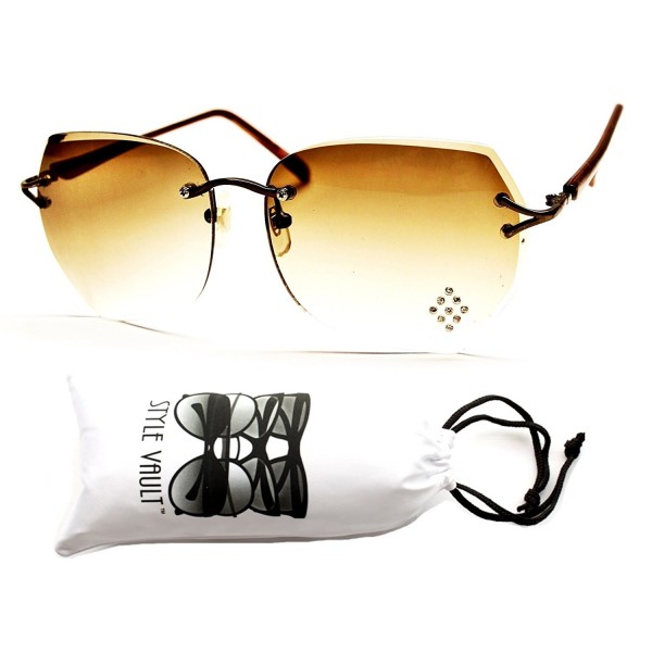 Style Vault Oversized Sunglasses Bronze brown