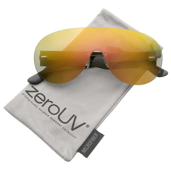 zeroUV Futuristic Rimless Aviator Sunglasses