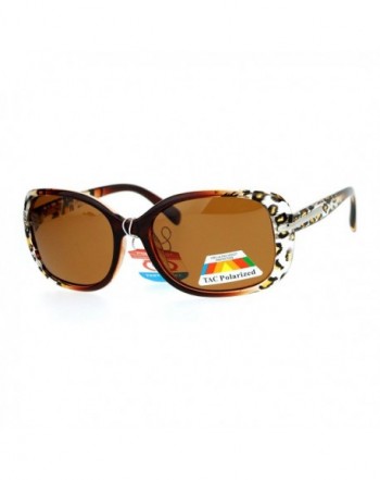 Polarized Leopard Rectangular Butterfly Sunglasses