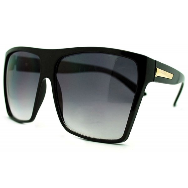 Oversized Fashion Square Sunglasses Black Gold