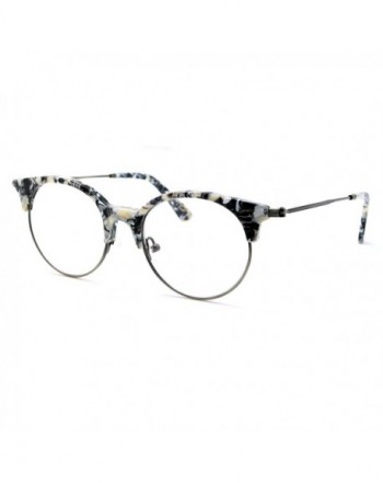 TIJN Cateye Eyeglasses Semi rimless Glasses