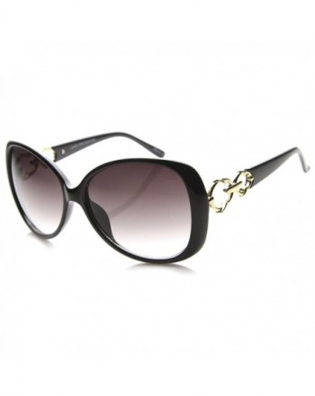 zeroUV Oversize Butterfly Sunglasses Black Gold