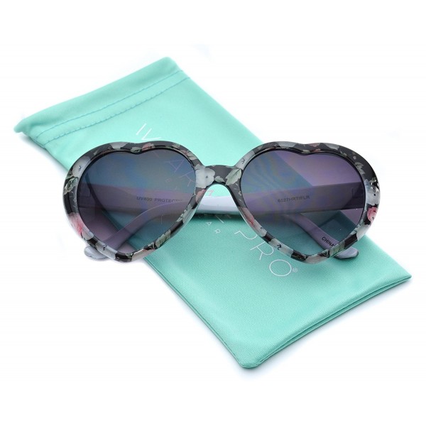 Womens Retro Shaped Flower Sunglasses