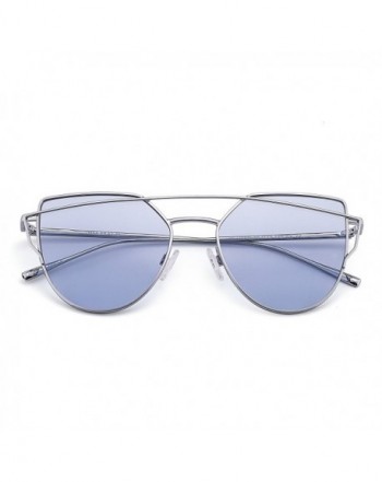 Sunglasses Oversized Mirrored Silver Transparent