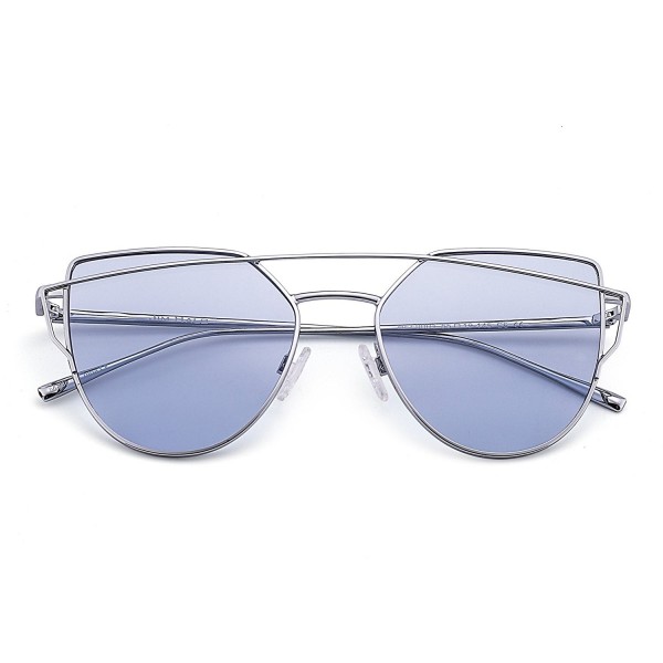 Sunglasses Oversized Mirrored Silver Transparent