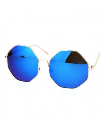 SA106 Mirrored Oversize Octagon Sunglasses