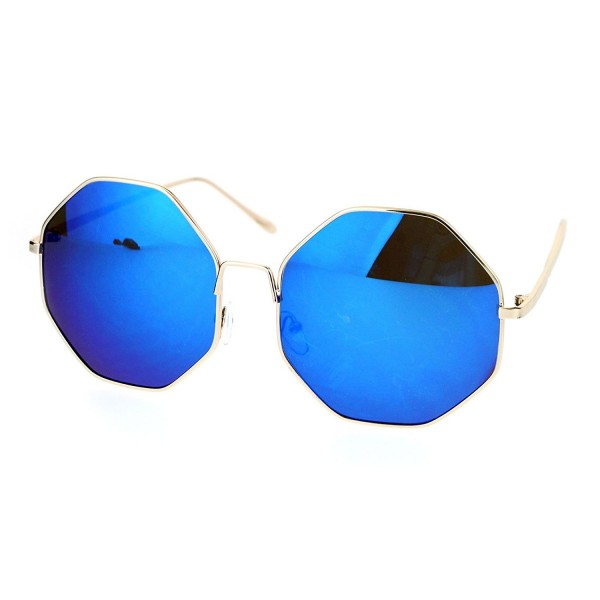 SA106 Mirrored Oversize Octagon Sunglasses