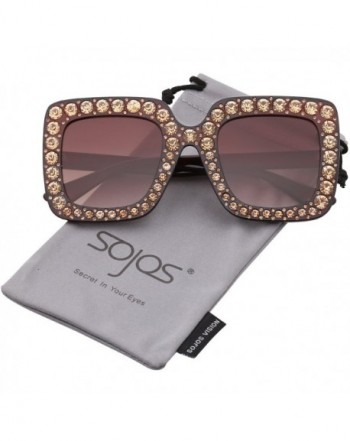 Crystal Oversized Designer Sunglasses Gradient