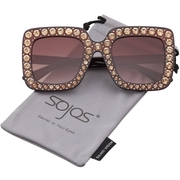 Crystal Oversized Designer Sunglasses Gradient