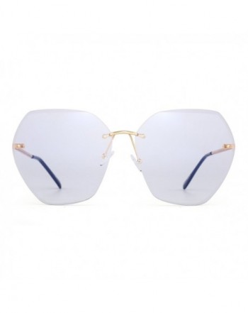 Oversize Rimless Gradient Sunglasses Eyeglasses