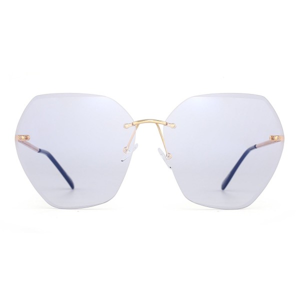 Oversize Rimless Gradient Sunglasses Eyeglasses