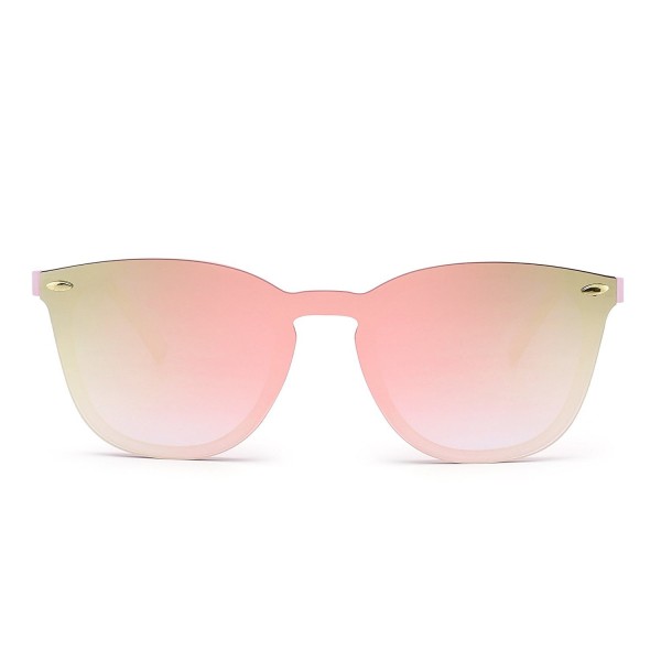Rimless Wayfarer Sunglasses Reflective Eyeglasses