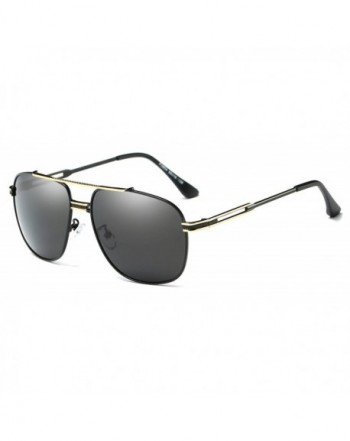 Mirrored Polarized Sunglasses OLEWELL Lenses Gold Black