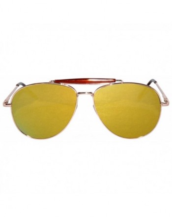 Mirror Reflective Aviator Sunglasses Metal