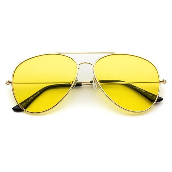 Classic Aviator Sunglasses Colored Yellow