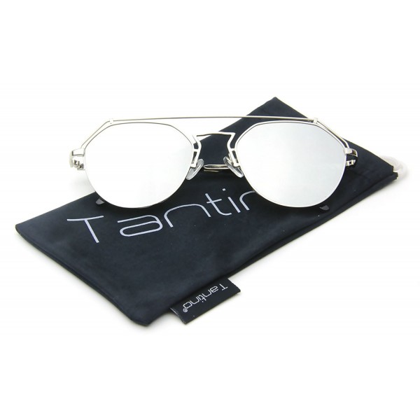 Tantino Fashion Angled Mirrored Sunglasses