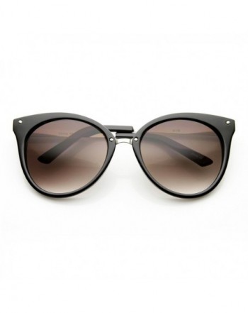 zeroUV Pointed Sunglasses Black Silver Lavender