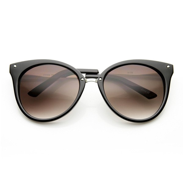 zeroUV Pointed Sunglasses Black Silver Lavender