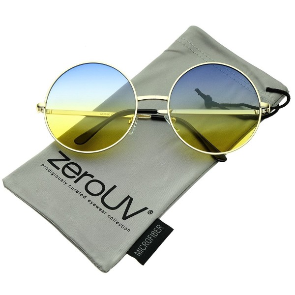 zeroUV Oversize Colorful Sunglasses Blue Yellow