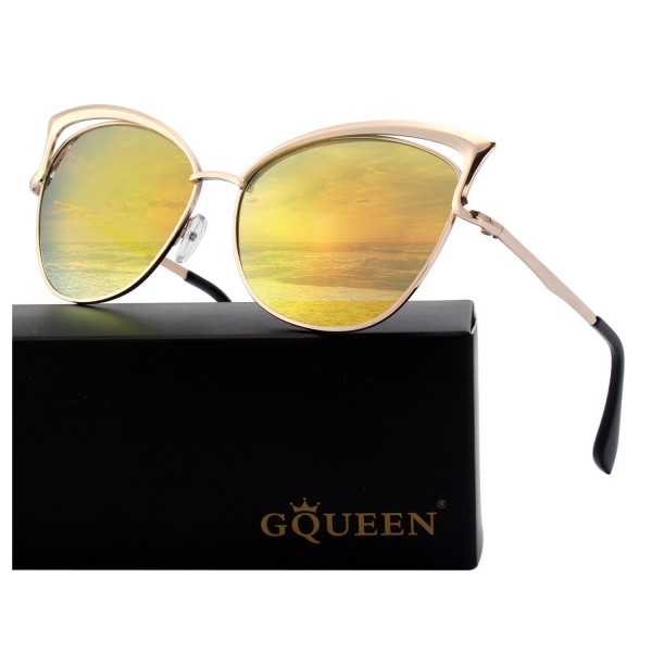 GQUEEN Oversized Polarized Mirrored Sunglasses