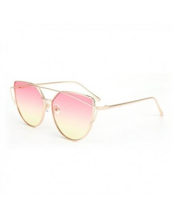 ROYAL GIRL Sunglasses Classic Pink Yellow Lens