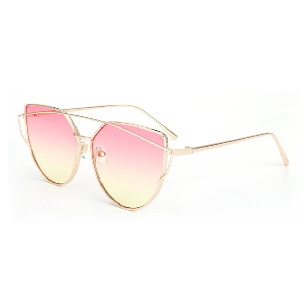 ROYAL GIRL Sunglasses Classic Pink Yellow Lens