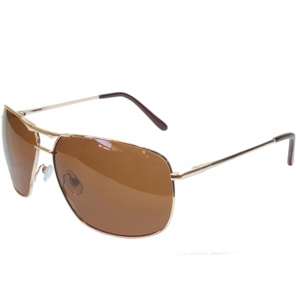 Polarized Square Aviator Sunglasses Bronze