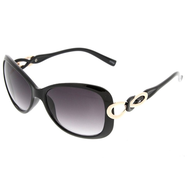 zeroUV Fashion Bow Tie Sunglasses Black Gold