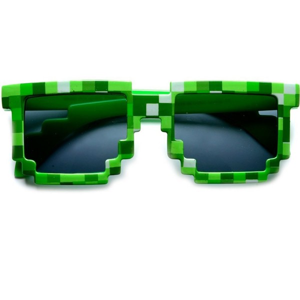 Block 8 bit Sunglasses Favors Pixel Green