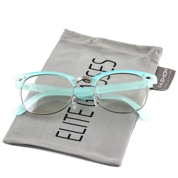 Elite Sunglasses Clubmaster Glasses Turquoise Silver