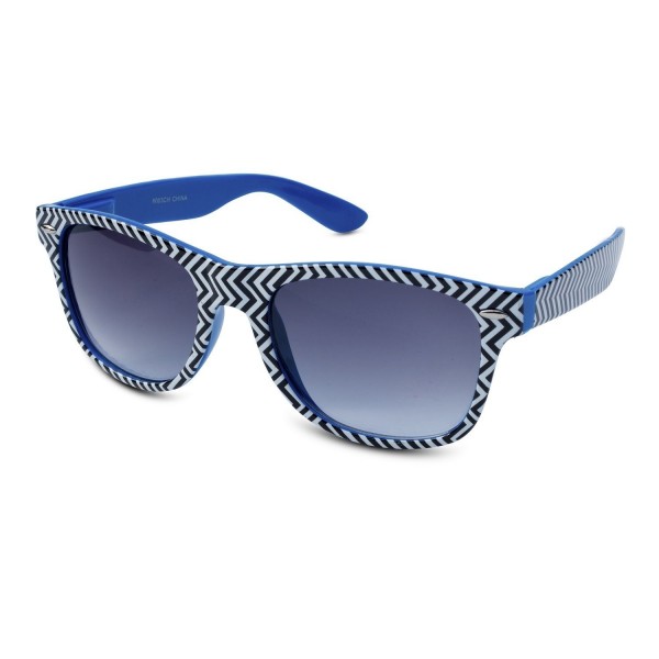 Frame Chevron Pattern Wayfarer Sunglasses