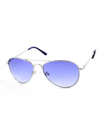 Classic Aviator Sunglasses P968 Silver Blue