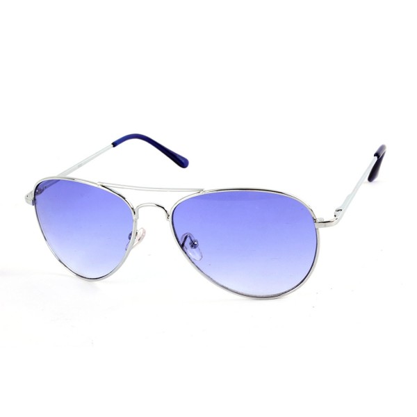 Classic Aviator Sunglasses P968 Silver Blue