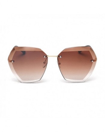 modesoda Irregularly Square Rimless Sunglasses