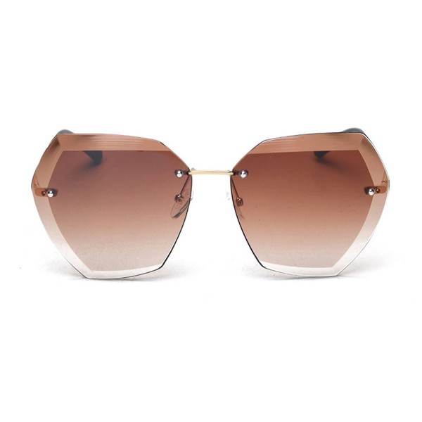 modesoda Irregularly Square Rimless Sunglasses