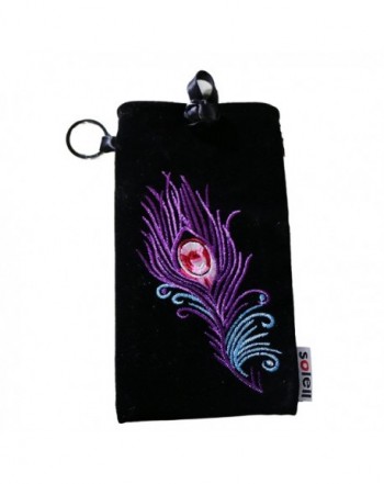 Eyeglass Oversized Smartphones Feather Embroidery