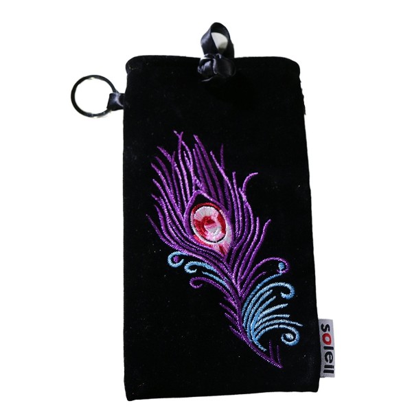 Eyeglass Oversized Smartphones Feather Embroidery