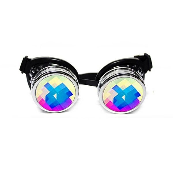 GloFX Chrome Padded Kaleidoscope Goggles