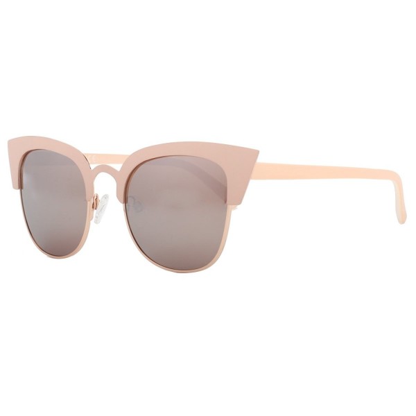 Pointed Semi Rimless Sunglasses Polarized 86594A