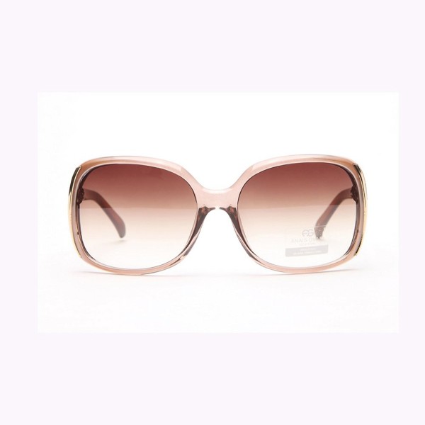 Anais Gvani Women's Classic Square Frame Sunglasses w/ Bold Gold Accent ...