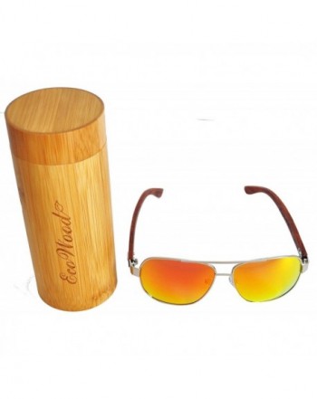 EcoWood Aviator Sunglasses Rosewood Polarized