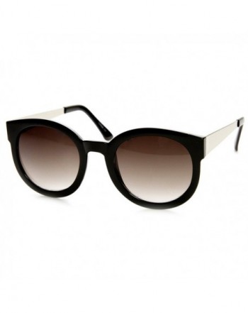 zeroUV Oversized Sunglasses Black Silver Lavender