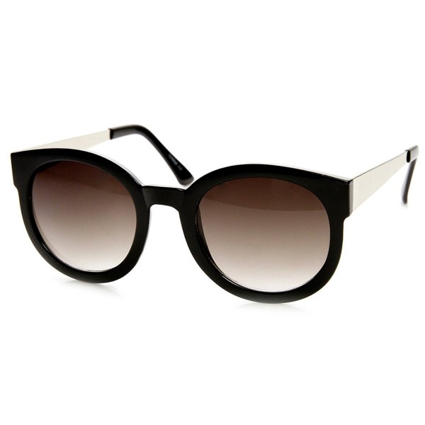 zeroUV Oversized Sunglasses Black Silver Lavender