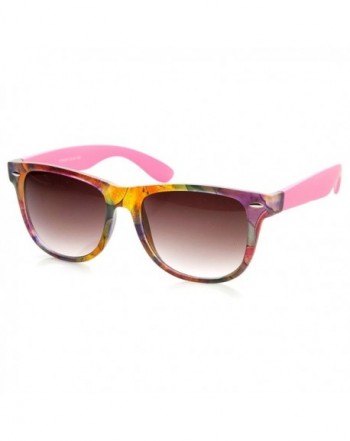 zeroUV Two Toned Colorful Sunglasses Purple Yellow
