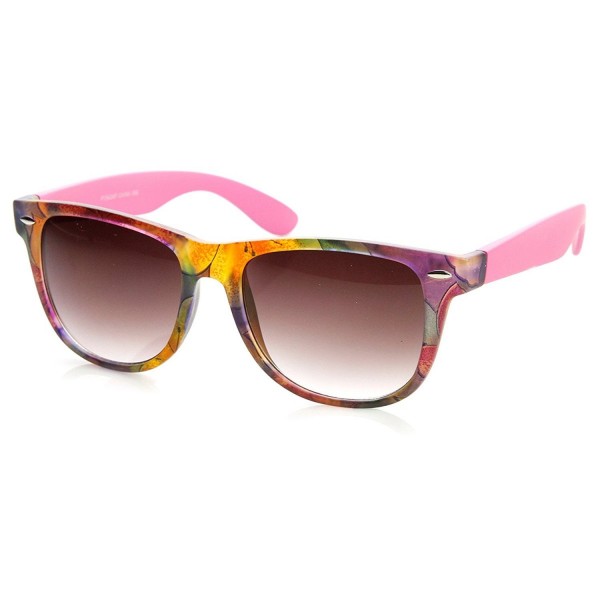 zeroUV Two Toned Colorful Sunglasses Purple Yellow