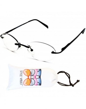 Style Vault Rectangular Eyeglasses Black Clear