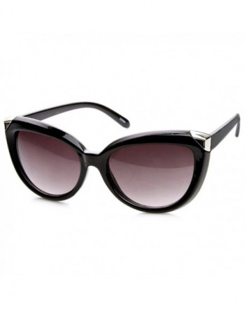 zeroUV Oversized Sunglasses Black Silver Lavender